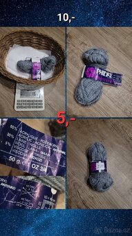 Příze na pletení/háčkování (bavlna, vlna, domácí přadénka) - 5