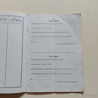 Doklady Jawa pérák, první majitel. - 5