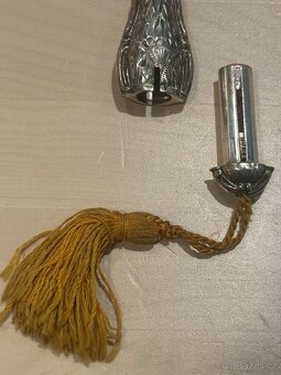 Stříbrné zdobné zrcátko s vysouvací rtěnkou - 5