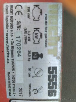 Sekačka Hecht 5556, záběr 51 cm, motor 3,2 kW - 5