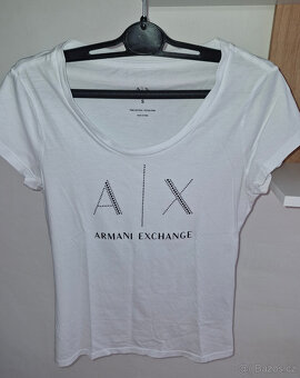 Nové tričko s kamínky ARMANI EXCHANGE vel.S - 5