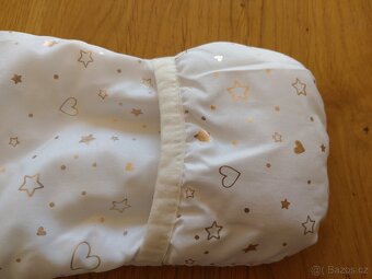 Zimní  kombinéza - bílá, zlaté hvězdičky (80/86) - 5