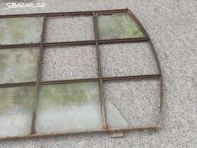 Staré železné okno, 1 ks- 180x90cm, fabrické okno - 5