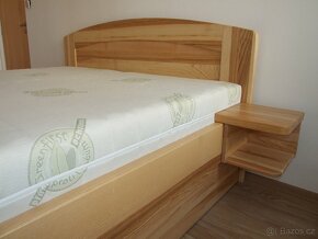 Nová jasanová 4 cm masivní postel, nosnost 700 kg, Odvezu - 5
