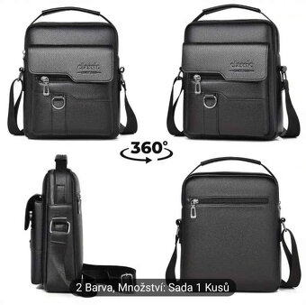 Nová pánská kožená taška - 5