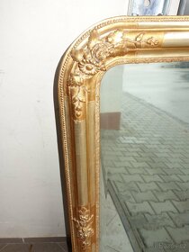 Barokní zrcadlo zlacené ze zámku - 5
