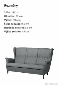 2x ušák + 1x pohovka IKEA - 5