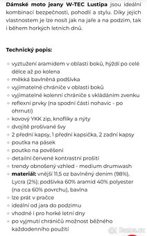 Dámské motorkářské jeansy - 5