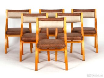 6x designové retro židle, návrh L.Volák, TOP stav. - 5