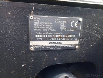 Minibagr Yanmar SV18 - 5