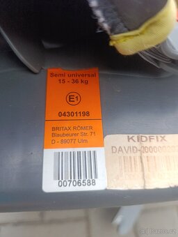 Prodám polohovací dětskou autosedačku Römer - 5