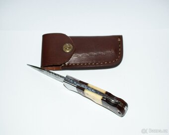 Kuchyňský cestovní nůž - ruční výroba, damašek - 5