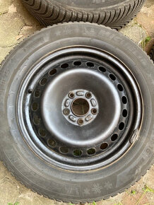 Prodám-Zimní sadu pneu+disk Michelin Alpin 5 215/60/R16 - 5