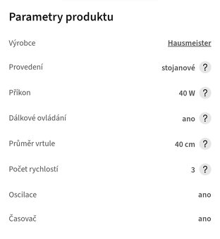 Stojanový ventilátor HAUSMEISTER-NOVÝ. - 5
