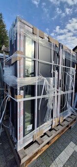Prodám nové hliníkové dveře .Belgický profil. Aliplast - 5