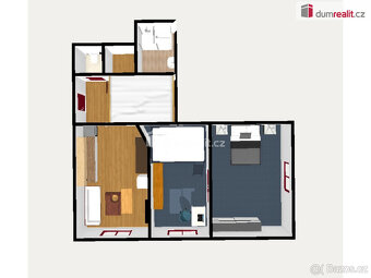 Světlý byt 3+kk, 65 m2, 1.patro, OV, zahrada 375 m2, Praha 5 - 5