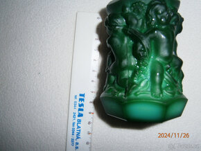 vázička - malachitové sklo - 5