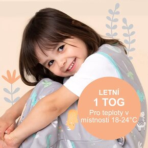 LETNÍ dětský spací pytel Zahrada 100% BAVLNA 6-10 let, 150cm - 5