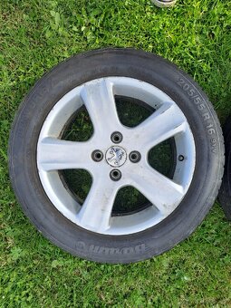 Alu kola Peugeot 307 - R16 4x108, 205/55/16 + šrouby - 5