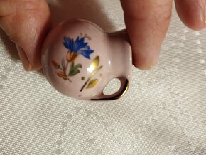 6 kusů růžového porcelánu miniaturní - 5