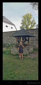 Společenské/letní šaty 100% hedvábí, vel.XS - 5