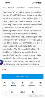 Nová Candy pračka se sušičkou - 5