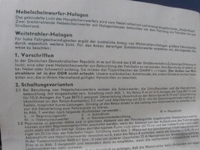 Trabant Wartburg original Nové přídavné halogeny AKA DDR - 5