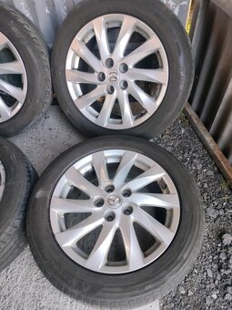 ☀️4ks elektróny orig. Mazda 5x114,3 R17 PNEU 215/55 R17 6mm - 5