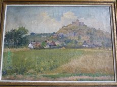 Obraz - olej na desce "Petr Jaroš" Kunětická hora - 5