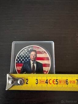 Prodám kovovou minci (suvenýr) s motivem Elon Musk - 5