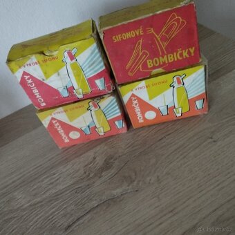 RETRO sifonová láhev + 4 sady bombiček - 5