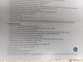 Nový nafukovací člun + 2 vesla, 272cm dlouhý, nosnost 260kg - 5