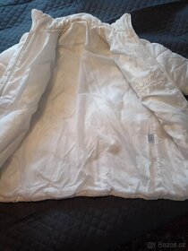 Dámská zimní bílá bunda vel. XL/XXL odepínací kapuca - 5