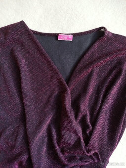 fialové, třpytivé šaty, zn.Lara - 5