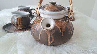 Keramická sada espresso - hrnečky/talířky, konvice/cukřenka - 5