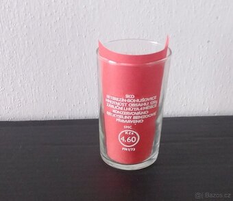 Dvě retro skleničky od hořčice fy Labena - 5