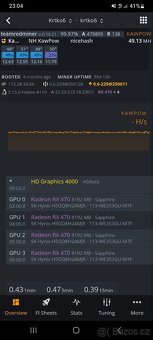 Mining Rig v servrovém case 4U - 5