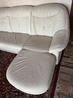 Světlá kožená sedačka do Účka, 4979 - 5