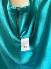Letní tyrkysové šaty značky VILA - 5