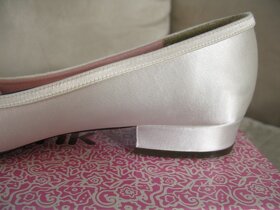 Saténové  baleríny - svatební vel. 41 - 5