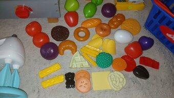 Dětská pokladna s příslušenstvím, Dřevěný gril atd dle fotek - 5