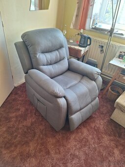 Relaxační TV křeslo WALDA - šedá - 5