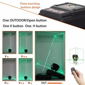 Samonivelační křížový laser 3D nivelak AKCE - 5