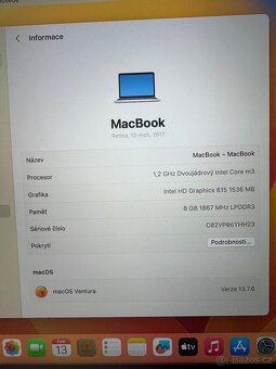 Apple MacBook Retina 12" 2017 A1534 Intel Core M3 1,2GHz dv - 5