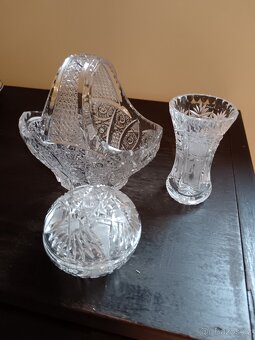 Starší skleněné misky nádoby vázy - 5