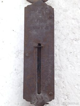 Retro starý kovový mincíř pružinová váha - 25kg - 5
