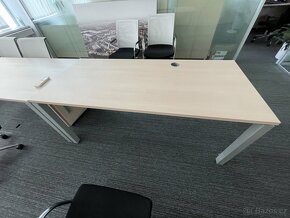 kancelářský, jednací, jídelní stůl 180x80 na kovovém podnoží - 5