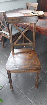 Prodám dřevěné jídelní židle – domácí výroba, top stav - 5