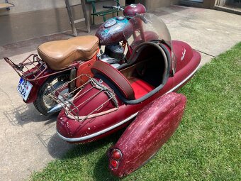Jawa 350 / 354 kývačka 1956 + sidecar Velorex 560, s TP - 5