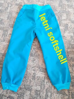 Letní softshellové kalhoty v. 116, 122, 128, 134 - 5